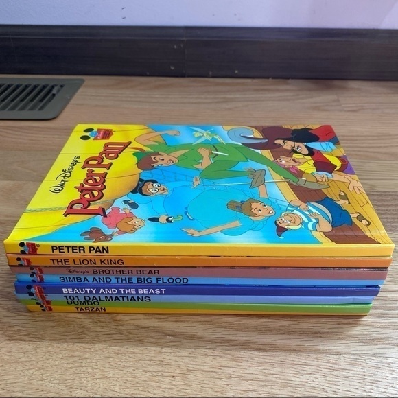 Walt Disney World of Reading Hardcover Book Lot Bundle Peter Pan Beauty Beast - Picture 2 of 8